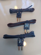 Lot Of 3ea Thin T-type Thermocouple Sensor Probe 6ft Long picture