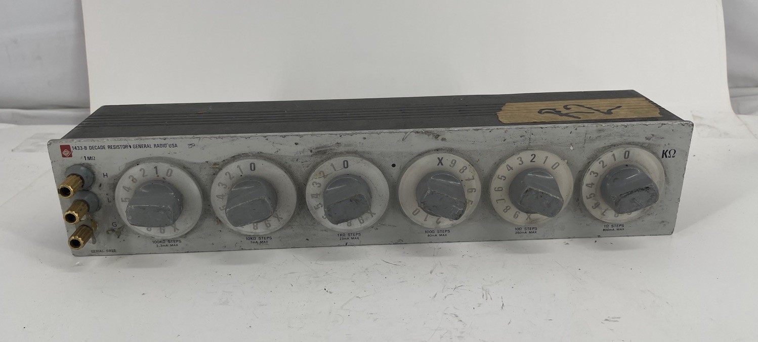 General Radio 1433-B 6-Decade Precision Resistor Box 1-1,111,110 Ohm GenRad General Radio 1433-B 6-Decade Precision Resistor Box 1-1,111,110 Ohm GenRad