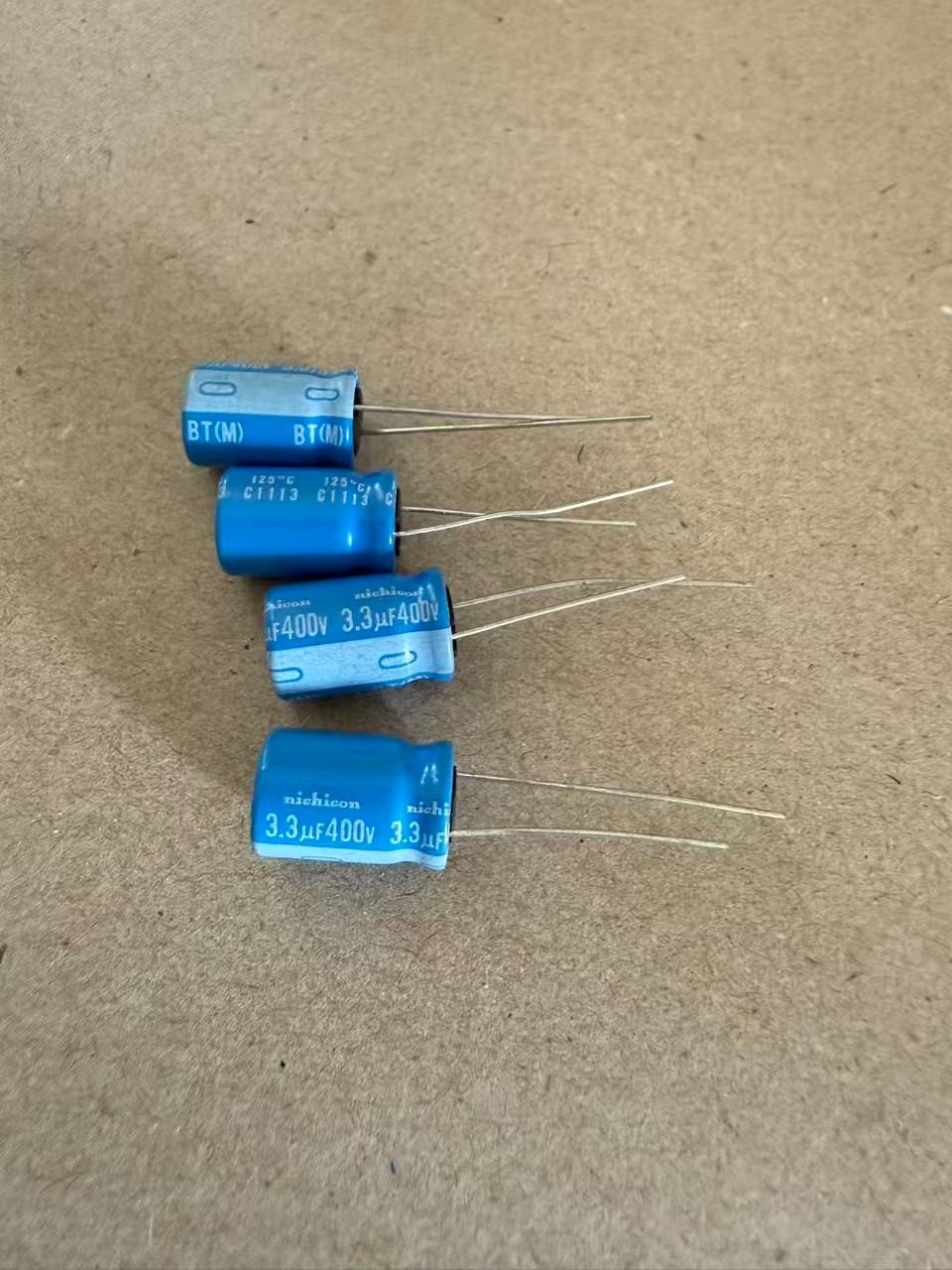 4pcs Nichicon 3.3uf 400v Radial Electrolytic Capacitors 125°C Replacing350v 300v
