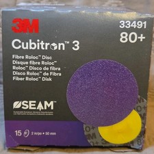 3M Cubitron 3 Fibre Roloc Disc 15ct #33491 80+ 2 in 50mm New In Box picture