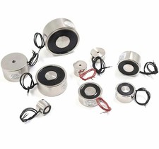 12V 24V DC 2.5-150KG Electric Lifting Magnet Electromagnet Solenoid Holding Coil picture