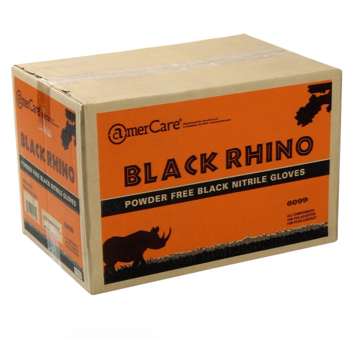 Nitrile Powder Free Gloves sz L Food Examination  Black Rhino 60992 6 mil