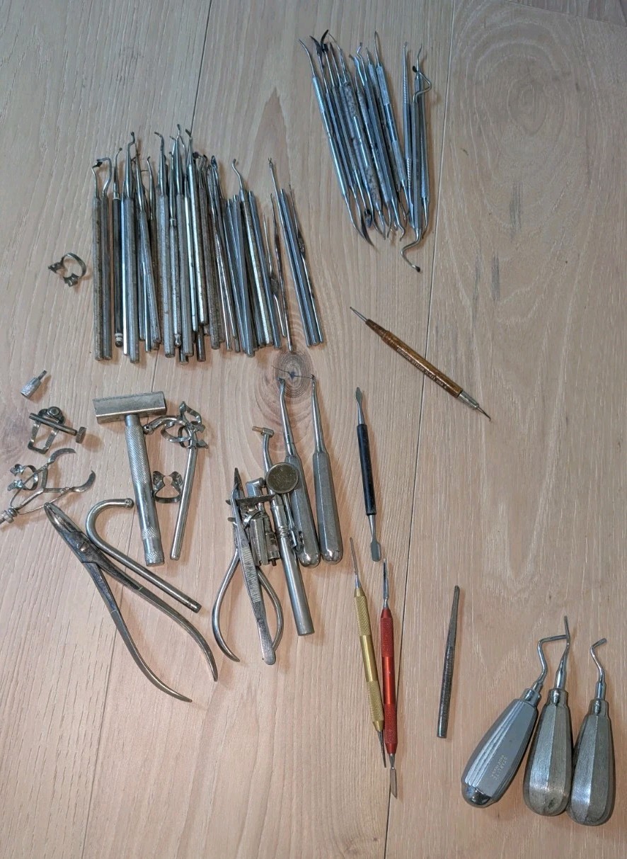 HUGE Oral Surgery Dental Instruments Hu-Friedy And Stainless Forcep Lot Vintage HUGE Oral Surgery Dental Instruments Hu-Friedy And Stainless Forcep Lot Vintage