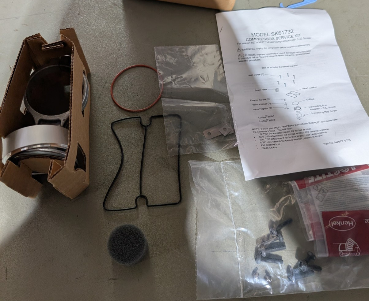 NEW Thomas SK61732 Pneumatic Pump Service Kit 320 Kit A87472 607 / 617. #z59