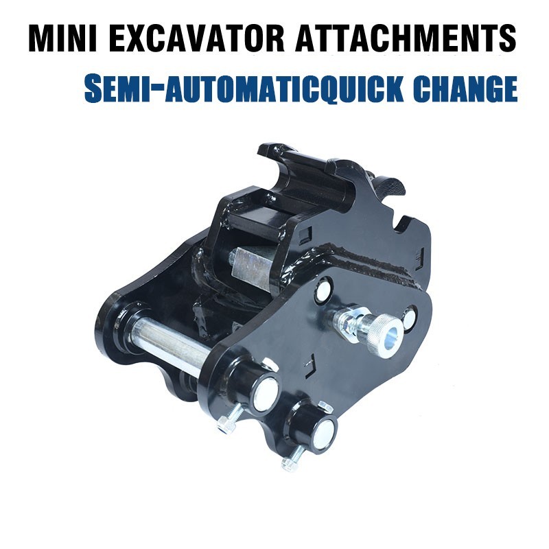 Heavy Duty Semi-Automatic Quick Hitch Coupler for Mini Excavator, Tool-Free Heavy Duty Semi-Automatic Quick Hitch Coupler for Mini Excavator, Tool-Free