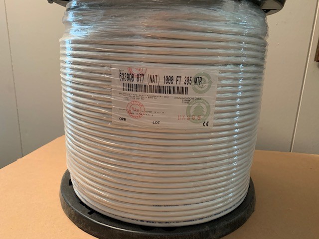 Belden 6339Q8 8771000 RG6 Plenum Quad Shield Cable CATV MATV CMP 1000FT Belden 6339Q8 8771000 RG6 Plenum Quad Shield Cable CATV MATV CMP 1000FT