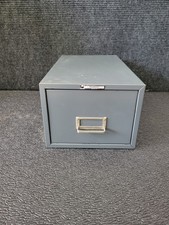 Steelmasters MCM Vintage Single Drawer Stackable 3x5 Index Card File Cabinet  picture