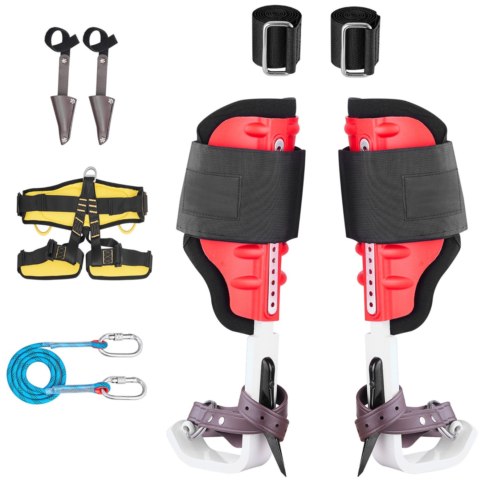 Uimoso Tree Climbing Spikes Set Aluminum Climbing Spurs with Safety Rope Harness