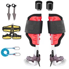 Uimoso Tree Climbing Spikes Set Aluminum Climbing Spurs with Safety Rope Harness picture