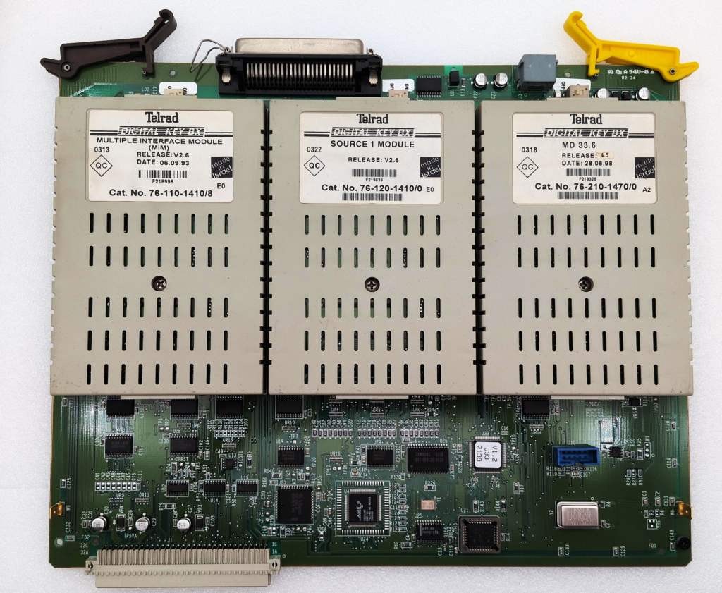 Telrad Digital Key BX PBX Circuit Board with MIM, Source 1 & MD 33.6 Modules Telrad Digital Key BX PBX Circuit Board with MIM, Source 1 & MD 33.6 Modules