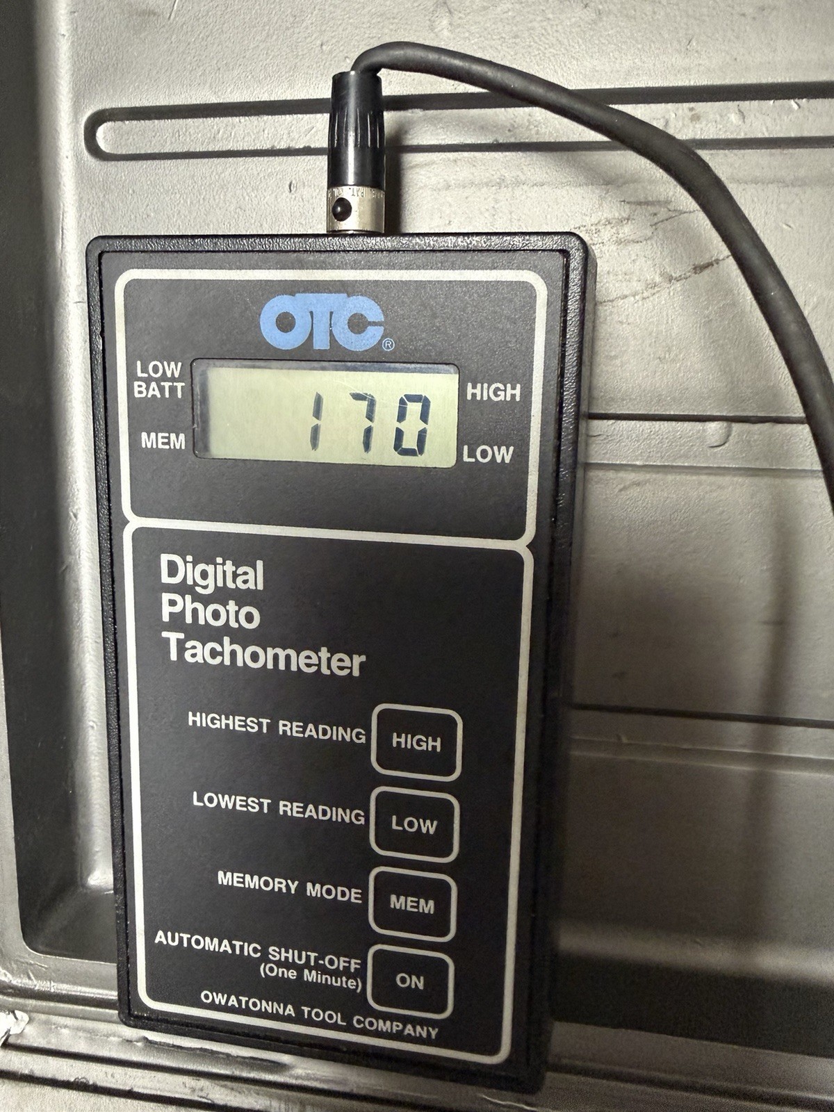 OTC 3344 Digital Photo Tachometer RPM Meter Probe Magnetic Base Case Tested OTC 3344 Digital Photo Tachometer RPM Meter Probe Magnetic Base Case Tested