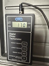 OTC 3344 Digital Photo Tachometer RPM Meter Probe Magnetic Base Case Tested picture