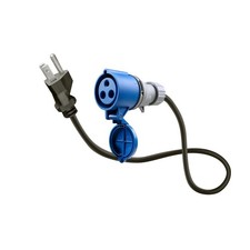 NEMA 5-15P to CEE 32A 3-Pin Female 14AWG Heavy Duty Pigtail Power Adapter Cord picture