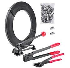 IDL Packaging 1/2 inch 200ft .020 Steel Strapping Kit Straps Banding Tools Seals picture