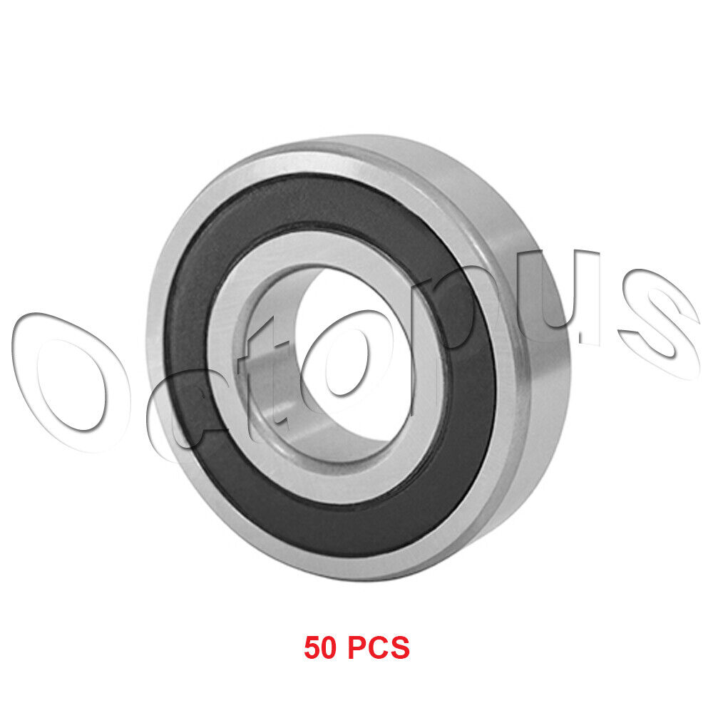 50 Pcs Premium 6005 2RS ABEC3 Rubber Sealed Deep Groove Ball Bearing 25x47x12mm