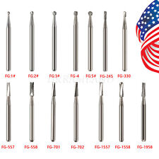 10-100Pcs Dental Tungsten Steel Carbide Crown Metal Cutting Burs For High Speed picture