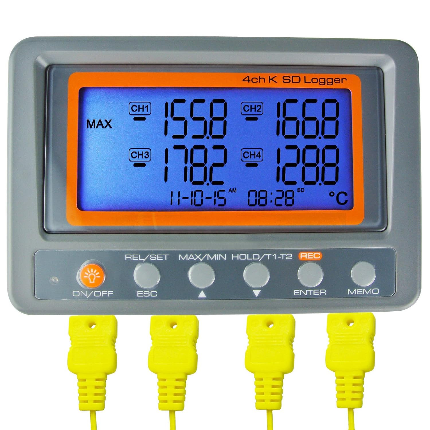 Digital 4 Channel Thermocouple Thermometer Temperature Recorder Data Logger AZ I