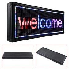 LED SIGN 3-COLOR PROGRAMMABLE OUTDOOR LED SCROLLING MESSAGE BOARD SIGN 40??x15?? picture