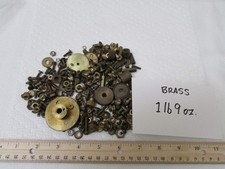 1 lb. 9 oz. oz. Vintage Brass Nuts Screws Washers Gears Fasteners Steampunk picture