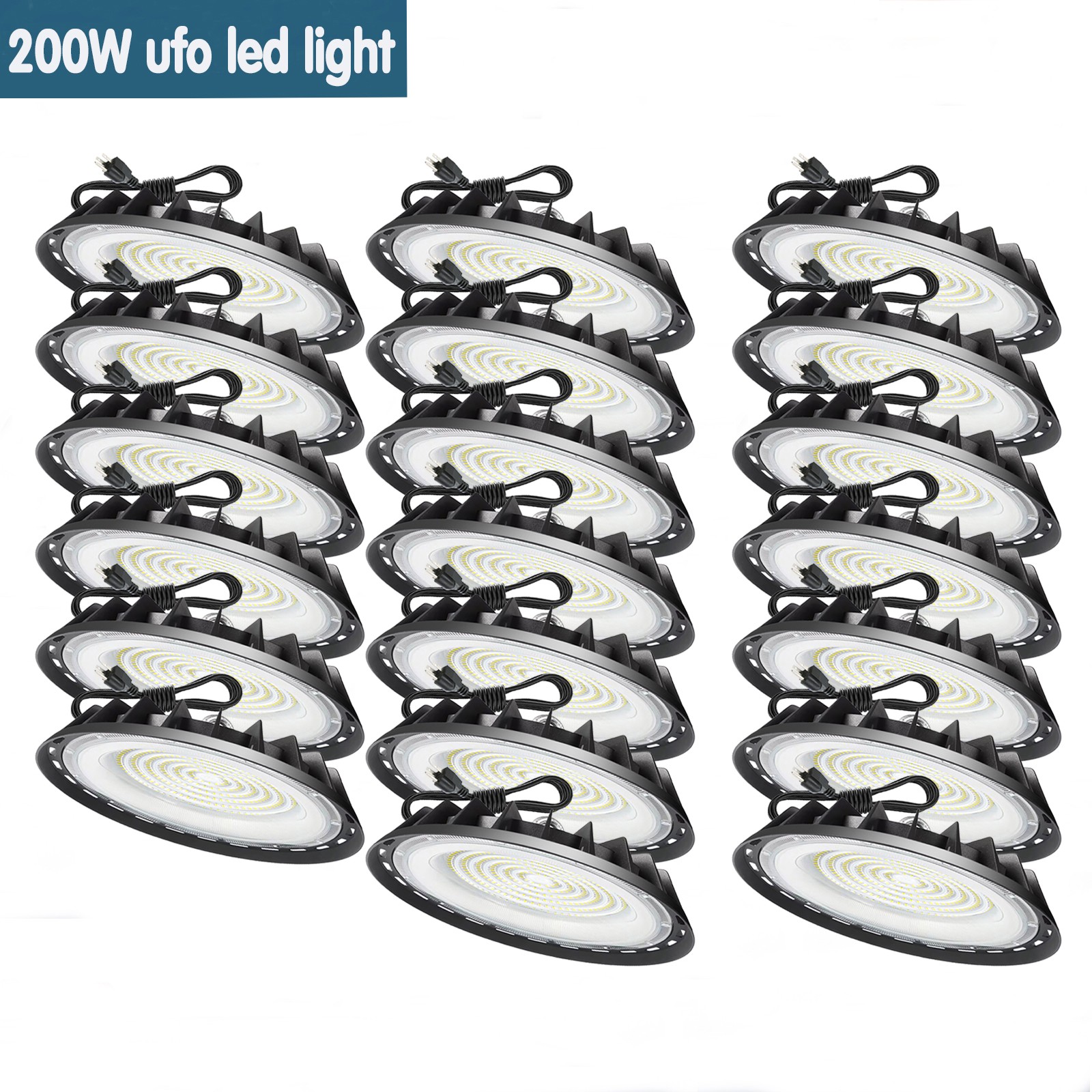 20 Pack 200W UFO Led High Bay Light Warehouse Commercial Industrial Shop Light 20 Pack 200W UFO Led High Bay Light Warehouse Commercial Industrial Shop Light