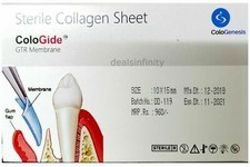 10 Pack of New Colo Gide Sterile Collagen Sheet GTR Membrane 10 x 15mm picture
