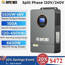 5500W Solar Hybrid Inverter48V AC120/240V MPPT Controller Charger Pure Sine picture