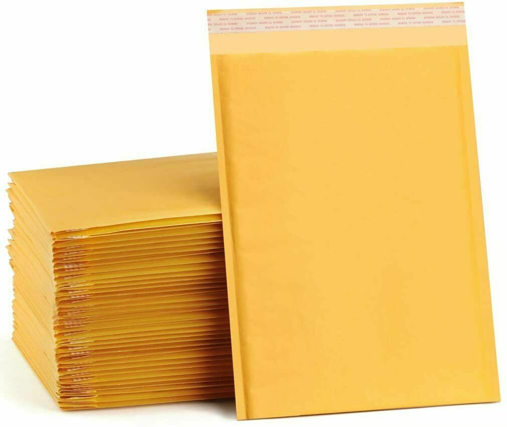 Any Size Kraft Bubble Mailers Shipping Mailing Padded Bags Envelopes Self-Seal 