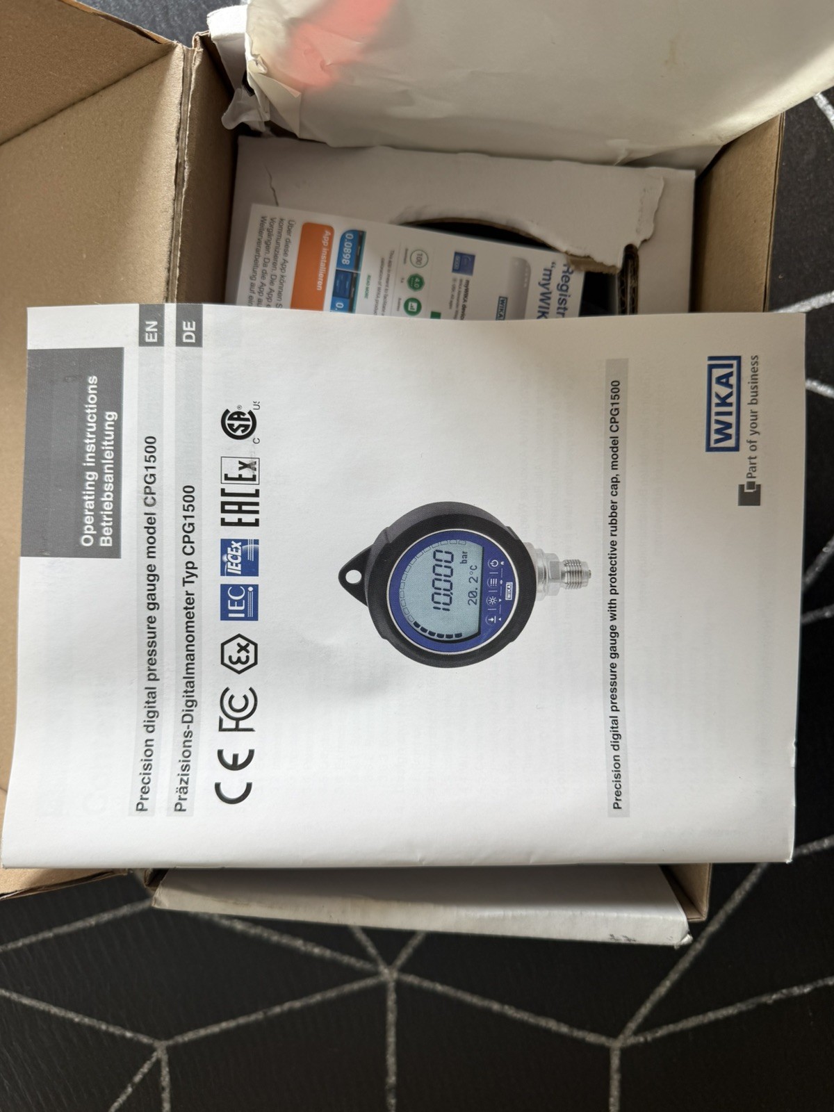 CPG1500 WIKA Precision Digital Pressure Gauge Model CPG1500-ST-Z CPG1500 WIKA Precision Digital Pressure Gauge Model CPG1500-ST-Z