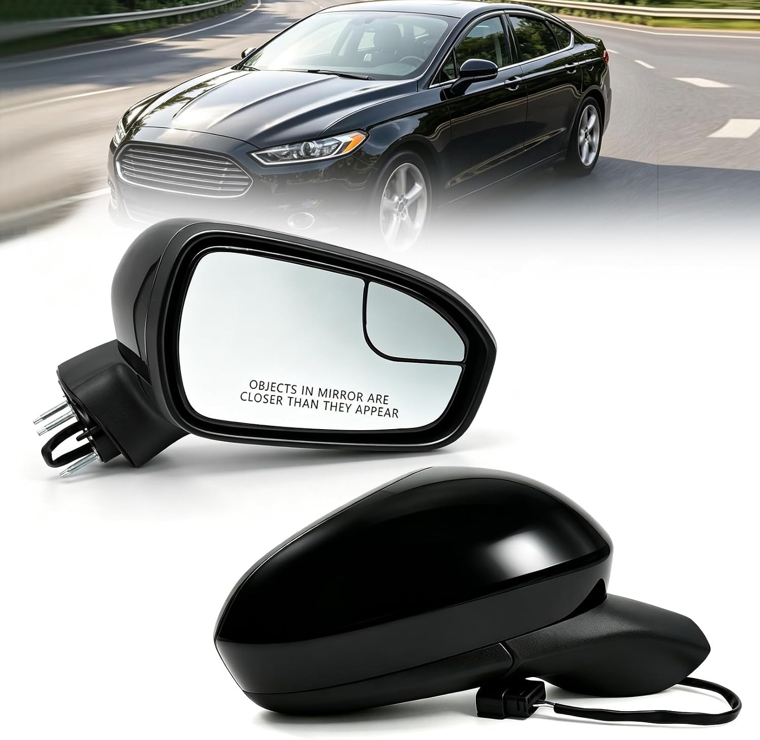 Right Side Mirror Assembly Compatible with Fusion 2016-2022 Right Side Mirror Assembly Compatible with Fusion 2016-2022