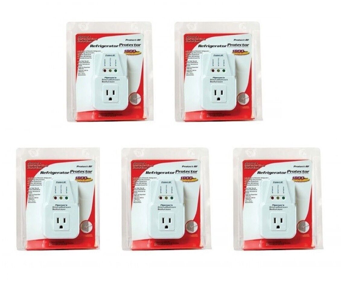 5 Pack 1800 Watts Power Surge Protector AC Voltage Brownout Refrigerator