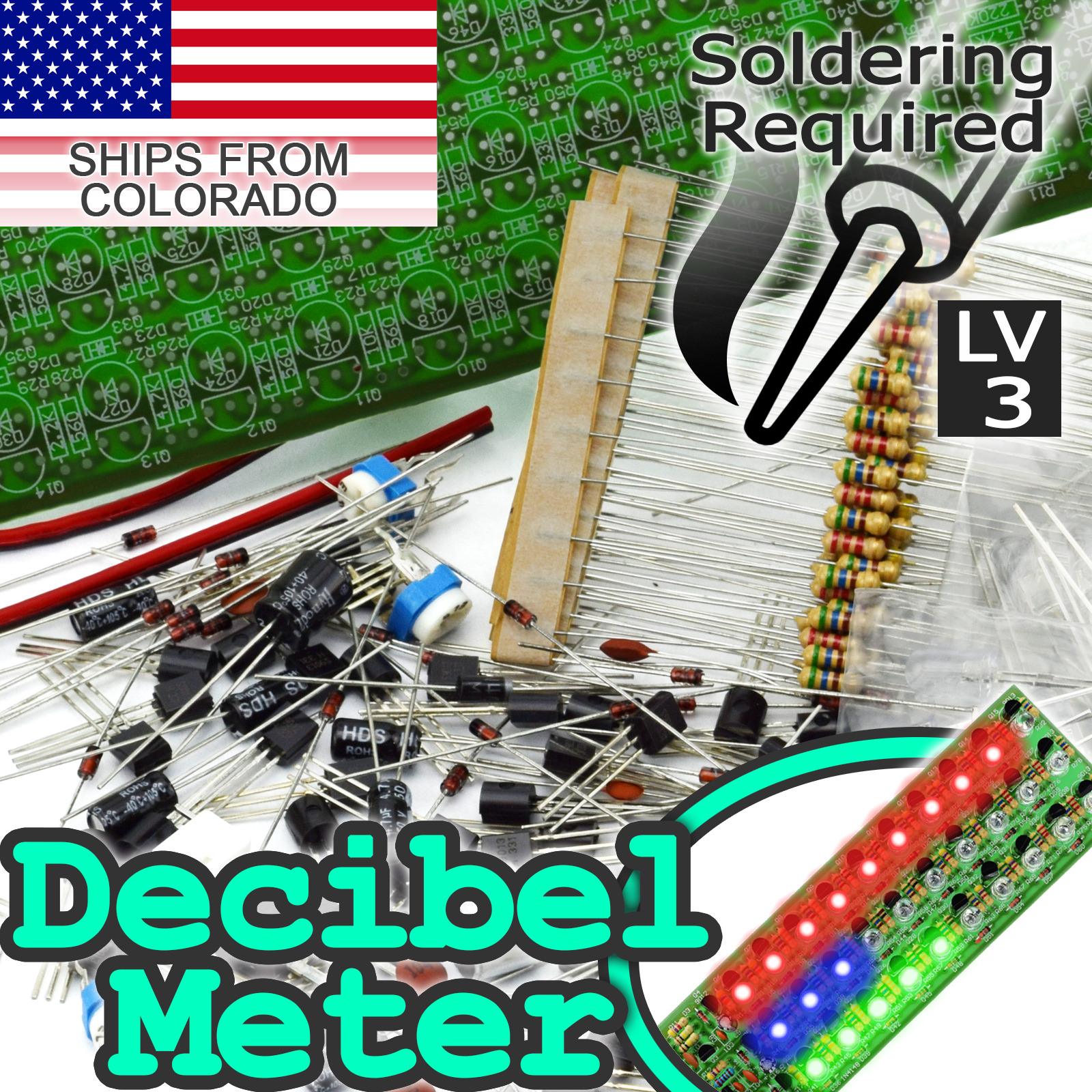 Audio Level Inidicator DIY Solder Kit [ SOLDERING REQUIRED ]
