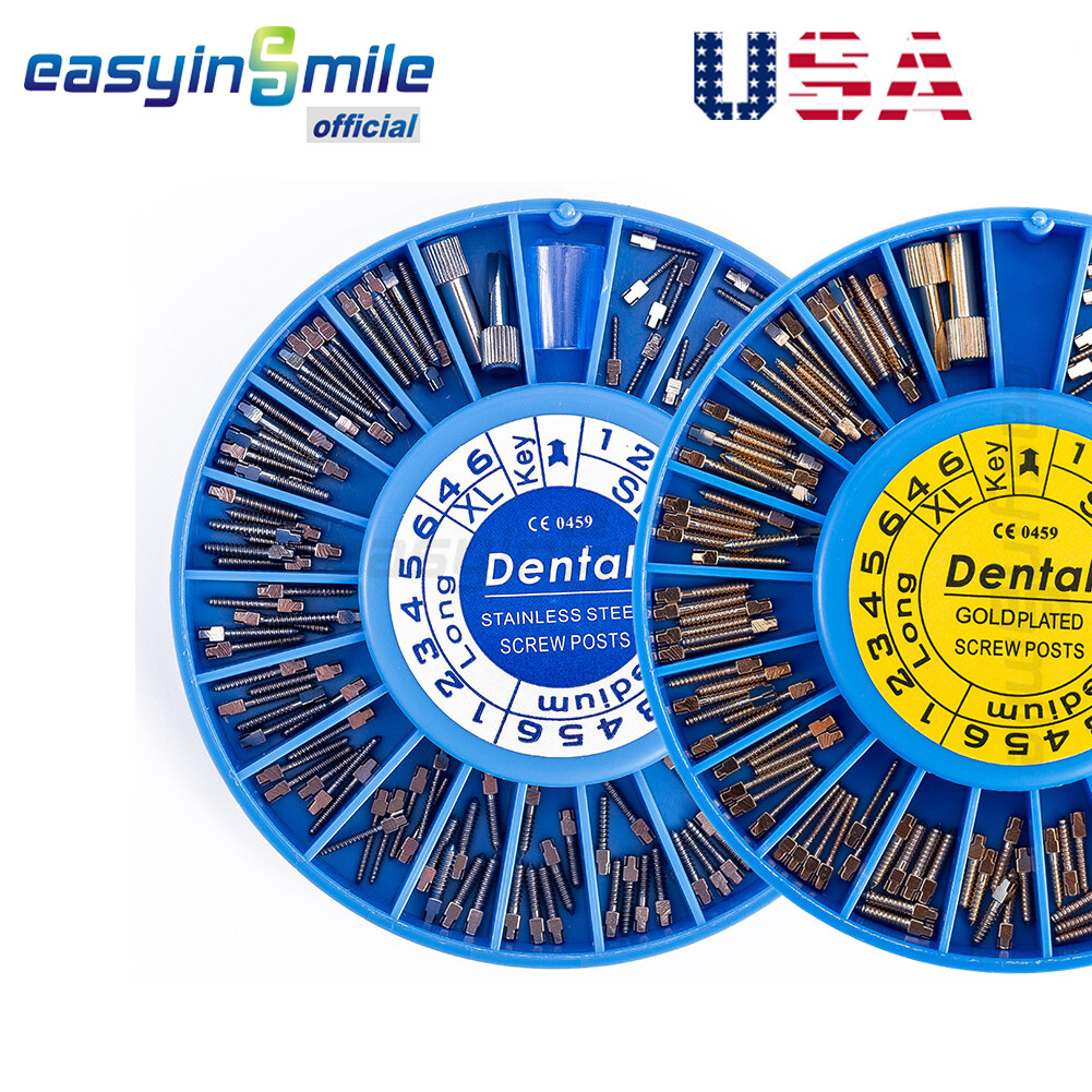 120pcs/kit Dental Screw Post Completed Kit Silver/Gold Plated Endo Conical Pins 120pcs/kit Dental Screw Post Completed Kit Silver/Gold Plated Endo Conical Pins