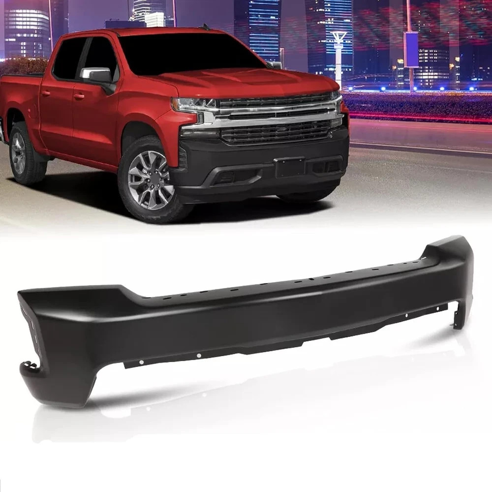 Black Front Bumper for Chevy Silverado 1500 2019-2022 w/o Park Assist Sensor Black Front Bumper for Chevy Silverado 1500 2019-2022 w/o Park Assist Sensor