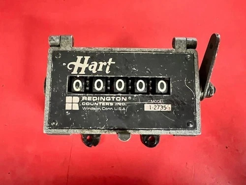 Trumeter Redington Hart 1-2735 5-Digit Mechanical Stroke Counter Tested