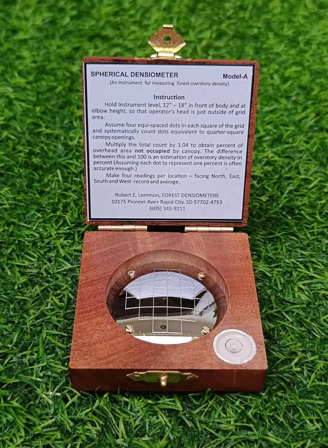 Antique Suppliers Spherical Crown Densiometer, Convex Natural Wooden Gift Antique Suppliers Spherical Crown Densiometer, Convex Natural Wooden Gift