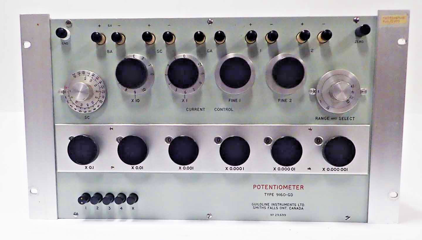 GUILDLINE INSTRUMENTS TYPE 9160-GD POTENTIOMETER / VOLTAGE DIVIDER ...