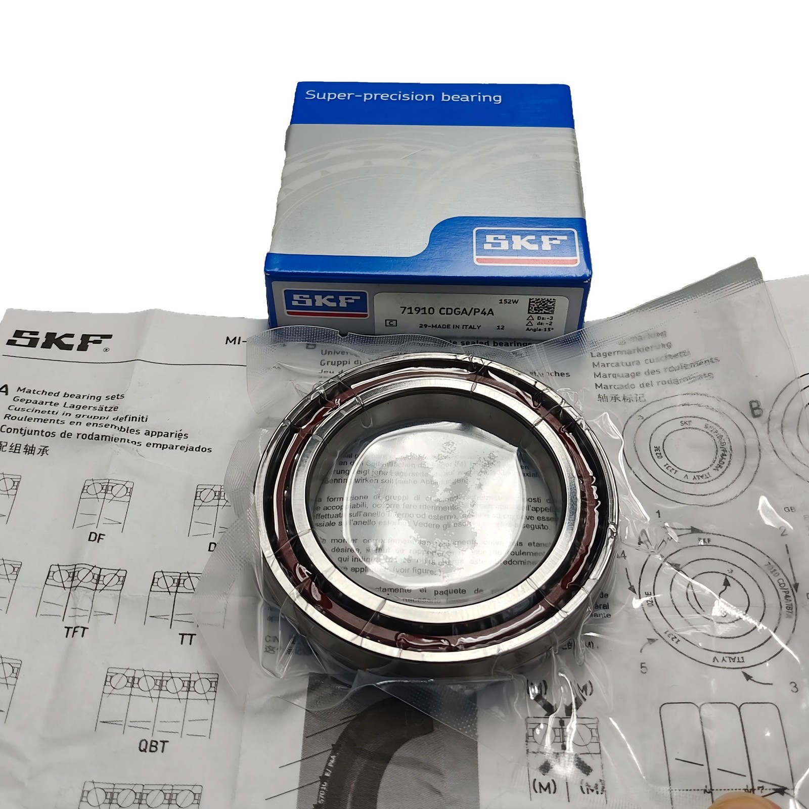 FIT SKF 71910 CDGA/P4A ANGULAR CONTACT SPINDLE BALL BEARING 50x72x12mm US FIT SKF 71910 CDGA/P4A ANGULAR CONTACT SPINDLE BALL BEARING 50x72x12mm US