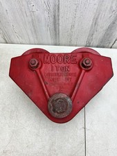 Vintage Chisholm Moore Hoist 1-Ton Steel Plate Overhead Beam Industrial Trolley picture