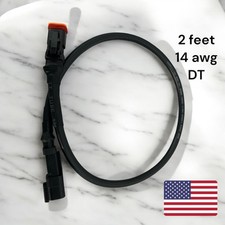 2 Pin DT Deutsch Extension 2ft of 14AWG oxygen free cable (DT06-2S DT04-2P) picture