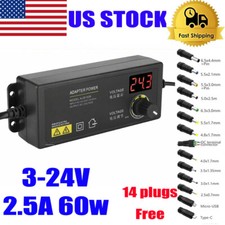 60W Power Supply Adjustable Variable Voltage DC 3V~24V Universal AC/DC Adapter picture