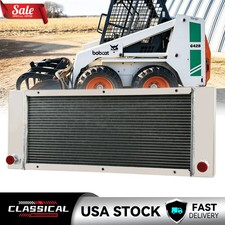 4 Row Aluminum Radiator for Bobcat Skid Steer 642 642B 643 722 742 743 # 6571713 picture