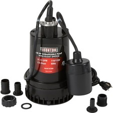 Ironton Submersible Water Pump with Float Switch and Auto On/Off, 1268 GPH, 1/8 picture