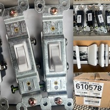 610578 Single Pole Toggle Light Switch White (100 Count) picture