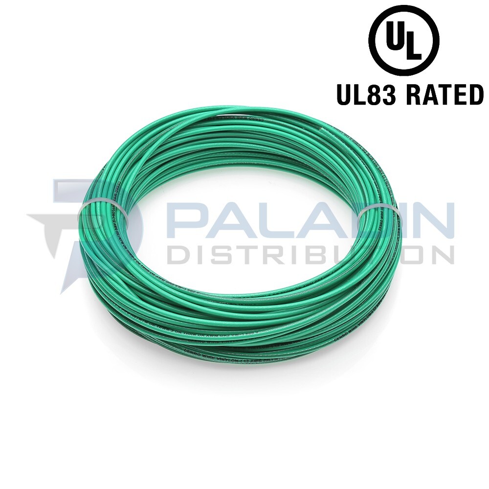 #10 AWG Gauge 600V THHN Stranded Copper Wire UL Listed - Green 50FT #10 AWG Gauge 600V THHN Stranded Copper Wire UL Listed - Green 50FT