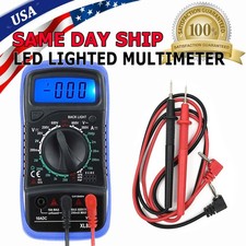 LCD Digital MULTIMETER Voltmeter Ammeter Ohmmeter Volt AC DC Tester Leads Meter picture