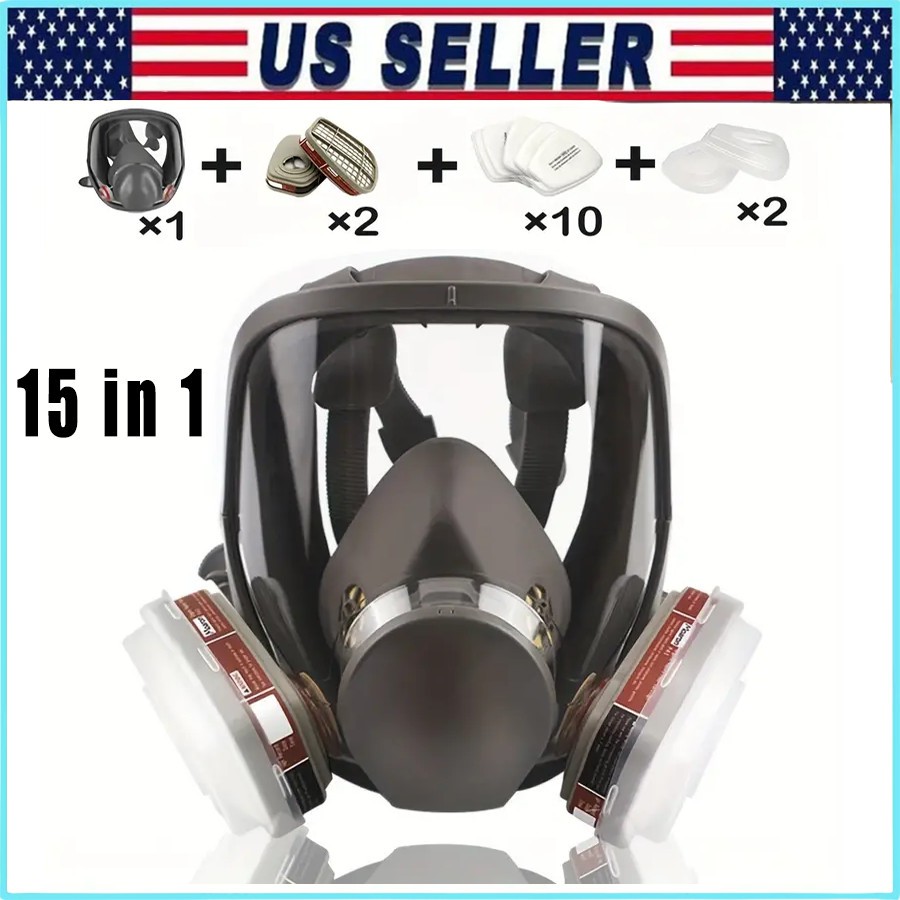 1 Set Chemical Mask 6800, Dust Mask, Gas Mask Full Face Respirator/Paint Mask 1 Set Chemical Mask 6800, Dust Mask, Gas Mask Full Face Respirator/Paint Mask