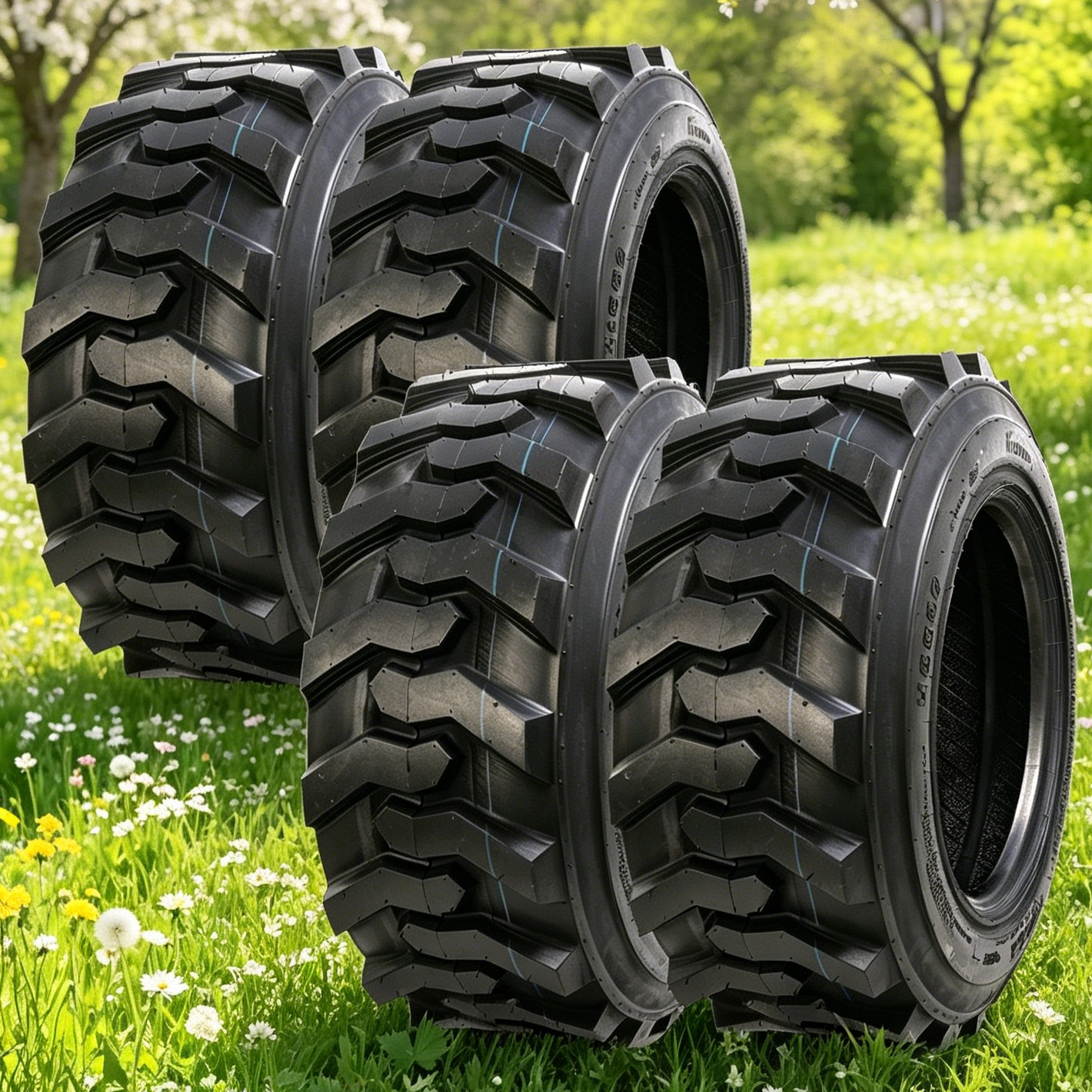4-Pack 10-16.5 Skid Steer Tires SKS 10x16.5 Heavy Duty 10PR 50% Longer Wear Life 4-Pack 10-16.5 Skid Steer Tires SKS 10x16.5 Heavy Duty 10PR 50% Longer Wear Life