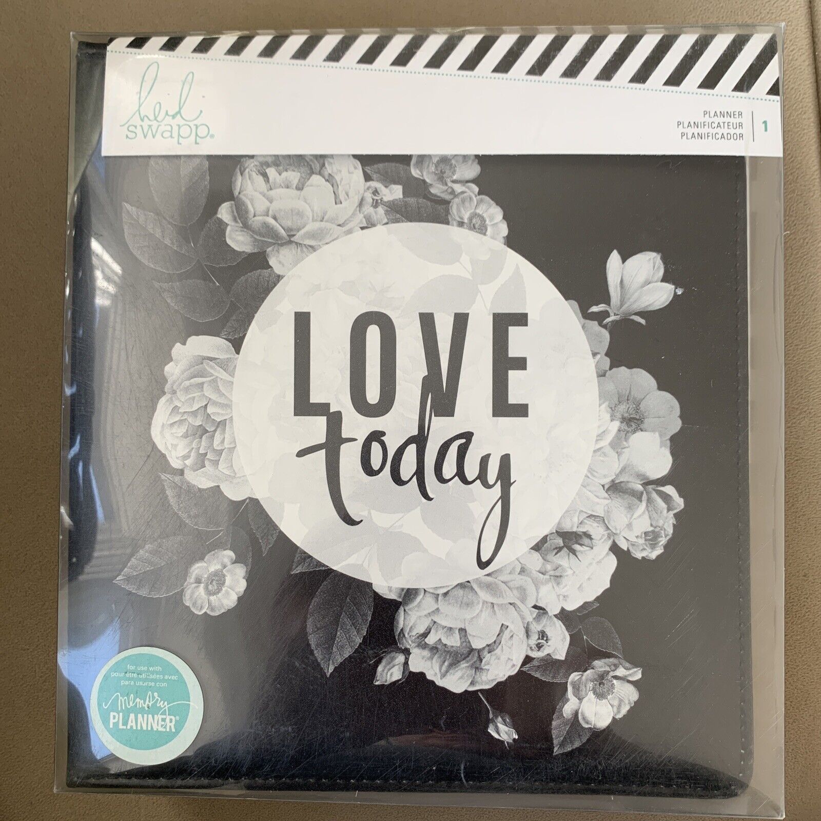 Heidi Swapp Love Today Large Memory Planner Undated Black & Floral Holiday Gift