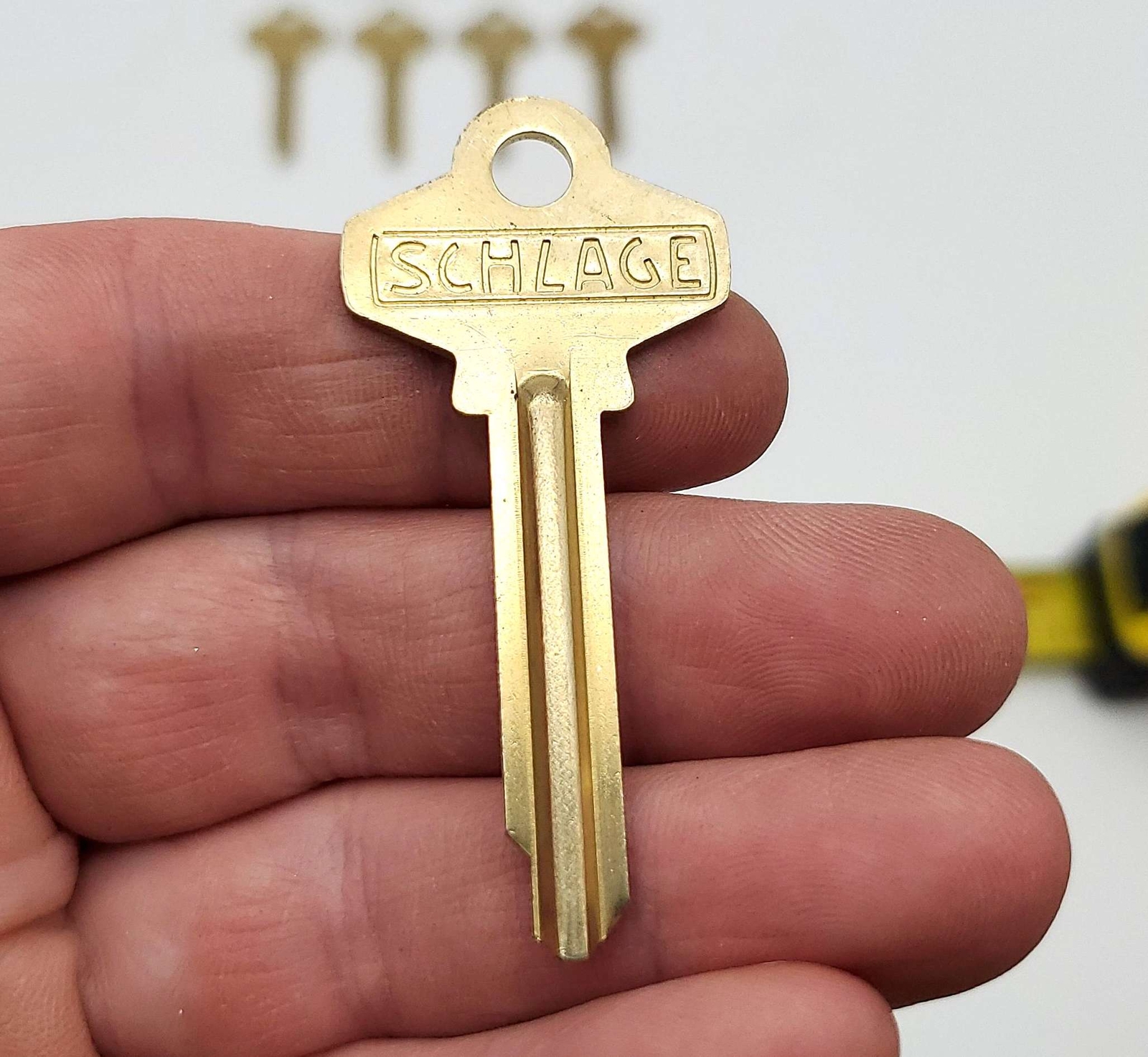 5x Schlage 35-182 Key Blanks Wafer Gold Tone Original USA Made NOS