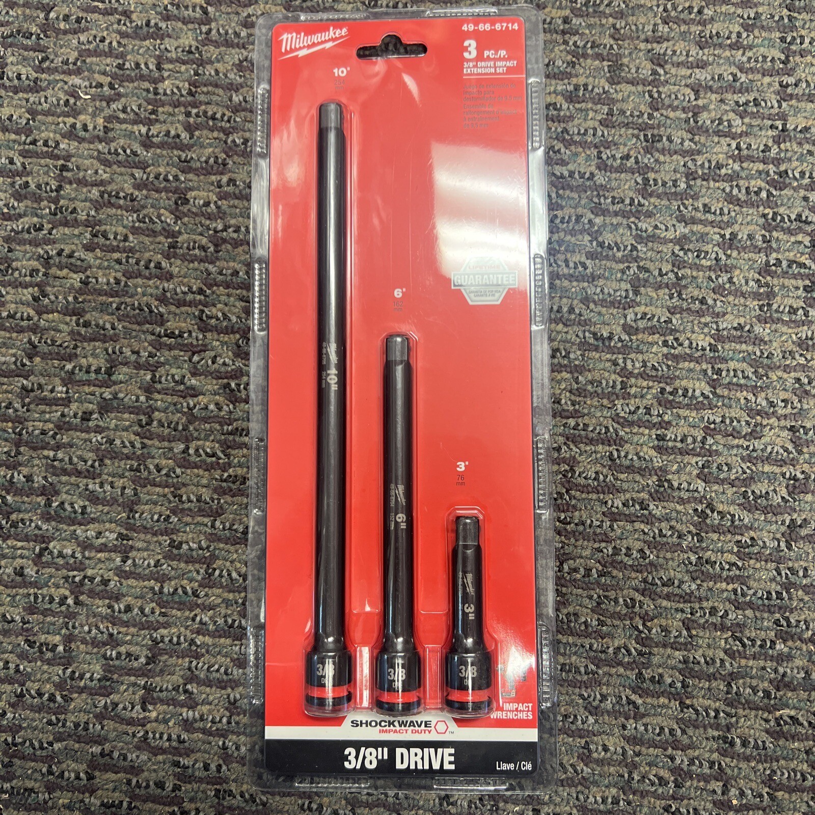 Milwaukee Tool 49-66-6714 3 Pc. Shockwave Impact Duty 3/8 In. Drive Extension Milwaukee Tool 49-66-6714 3 Pc. Shockwave Impact Duty 3/8 In. Drive Extension